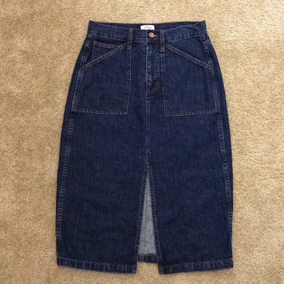 J crew denim midi skirt - Picture 1 of 7